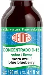 Concentrado Saborizante Sabor Mora Azul D-15 Deiman 120 ml – Sabor Intenso para Postres y Bebidas